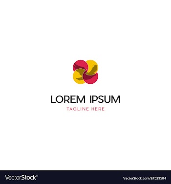 Bird flying in circle creative logo design vector image