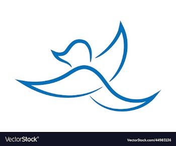bird flying line art logo design