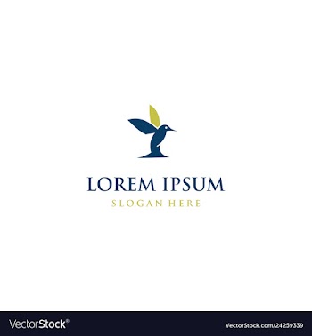 Bird flying with wings creative logo design vector image