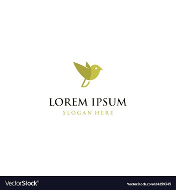 Bird flying with wings creative logo design vector image