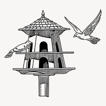 Bird house collage element, vintage | Free PSD - rawpixel