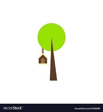 Bird house on tree vector image
