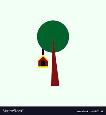 Bird house on tree vector image
