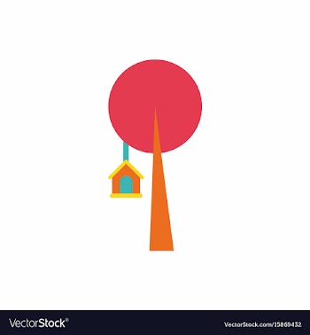 Bird house on tree vector image