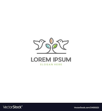 Bird leaf medical creative business logo vector image
