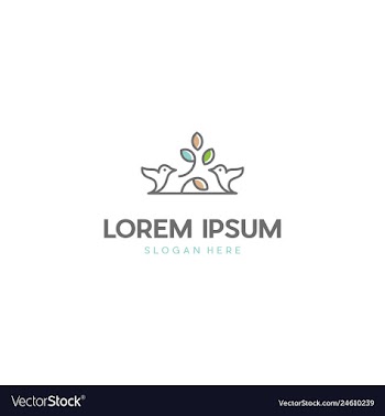 Bird leaf medical creative business logo vector image