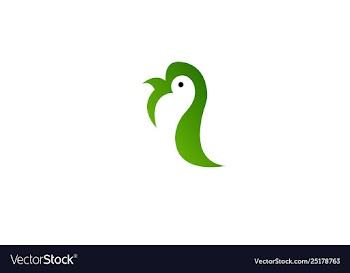 Bird logo abstract design template cute bird vector image