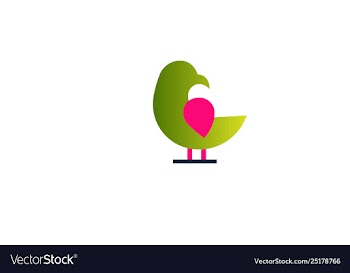 Bird logo abstract design template cute bird vector image