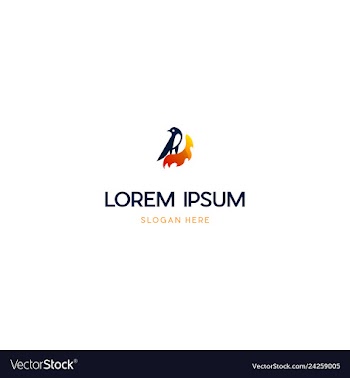 Bird media technology abstract logo design vector image