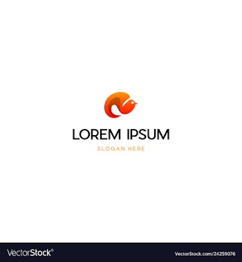 Bird media technology of flying logo design vector image