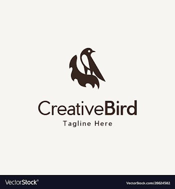 Bird nature logo design vector image
