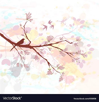 Bird on a branch vector image