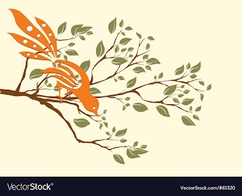 Bird on a branch vector image