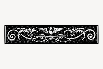 Bird ornament divider, vintage animal | Free Vector - rawpixel