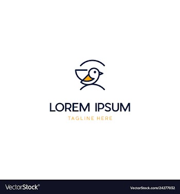 Bird outline business creative logo design vector image