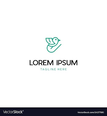 Bird outline business creative logo design vector image