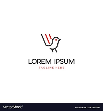 Bird outline business creative logo design vector image