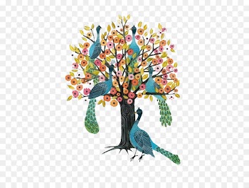 Bird Paper Watercolor painting Art Drawing - Color peacock 