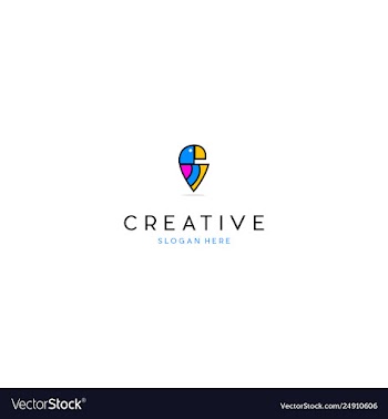 Bird parrot location creative technology logo vector image