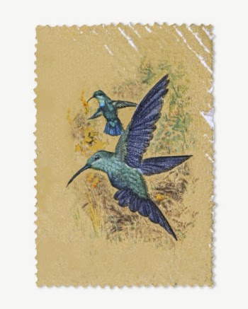 Bird postage stamp collage element | Free PSD - rawpixel