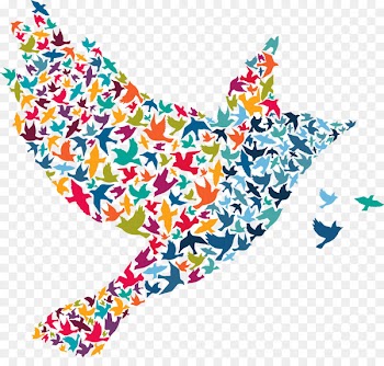 Bird Royalty-free Shutterstock Illustration - Abstract color pigeons 