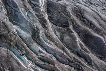 bird's eye photography of gray mountain