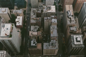 bird's eye photography of high rise buildings