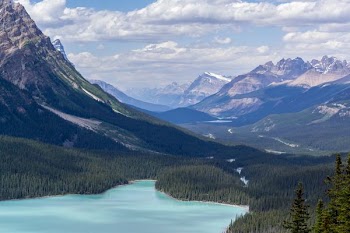 bird's eye view of river and mountains