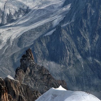bird's eye view of rock mountain peak