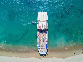 bird's eye view of ship
