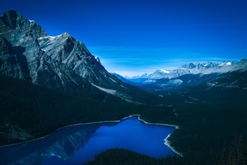 bird's eye view photo of river near mountain