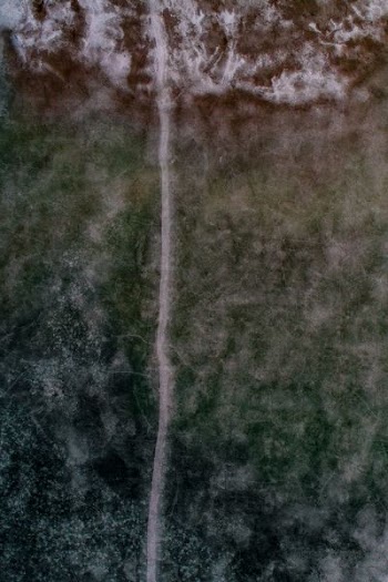 bird's eye view photography of body of water