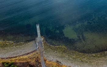 bird's eye view photography of coastline and sea