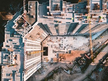 bird's eye view photography of high-rise building