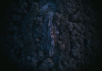 bird's eye view photography of mountain