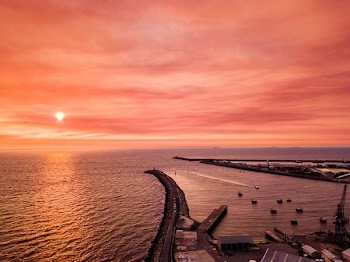 bird's-eye view photography of ocean