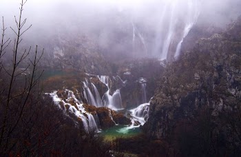 bird's eye view photography of waterfalls