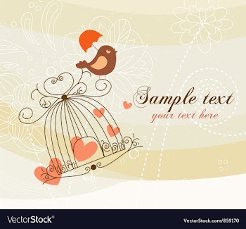 Bird singing vector image