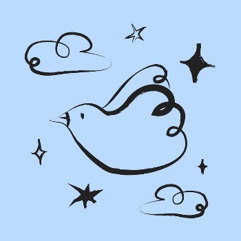 Bird sticker, animal doodle in black | Free PSD Illustration - rawpixel