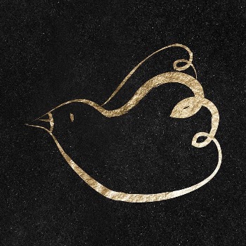 Bird sticker, gold aesthetic illustration | Free PSD Illustration - rawpixel