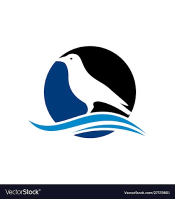 Bird with circle logo design vector image
