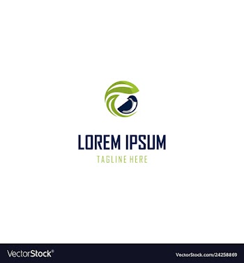Bird with leaf naturally logo design vector image