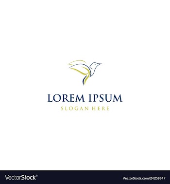 Bird with leaf naturally logo design vector image