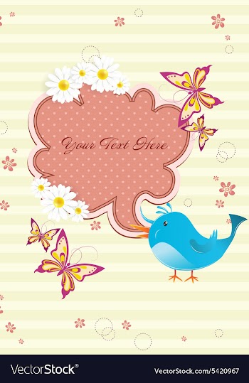 Bird with speech bubble vector image