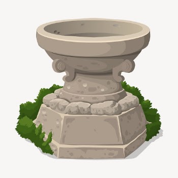 Birdbath icon illustration. Free public | Free Photo - rawpixel