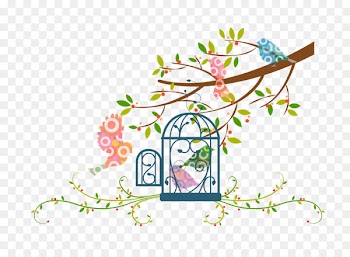 Birdcage Birdcage Drawing - Vector tree branches bird cage 