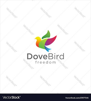 Birds dove pigeon logo template vector image