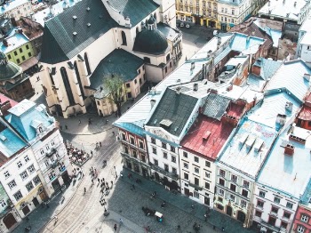 Birds Eye-view of Assorted-color Buildings