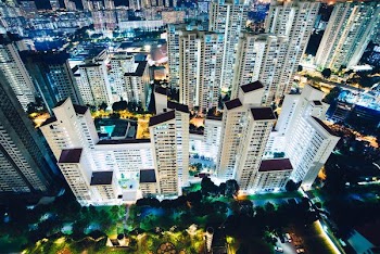 birds eye view of buildings