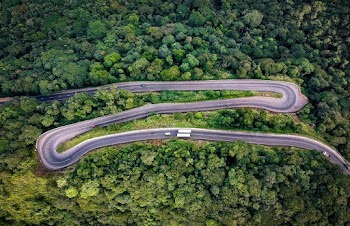 Birds-eye View of Road